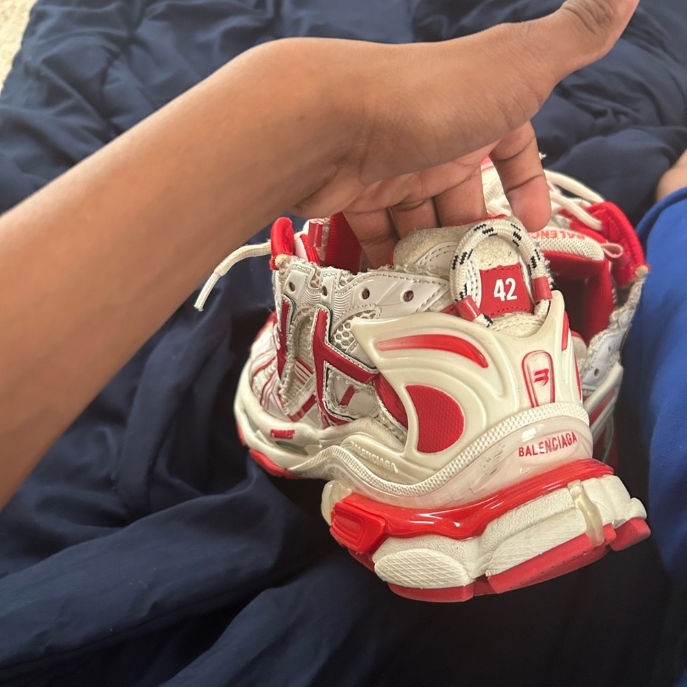 Balenciaga runners red, white plus box